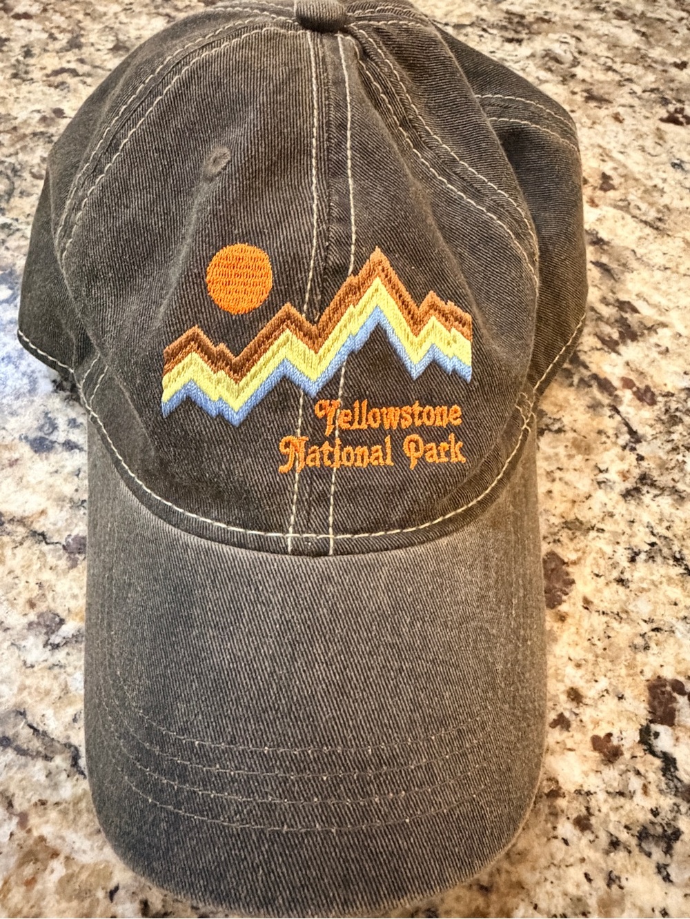 Yellowstone National Park Brown Embroidered Baseball Cap